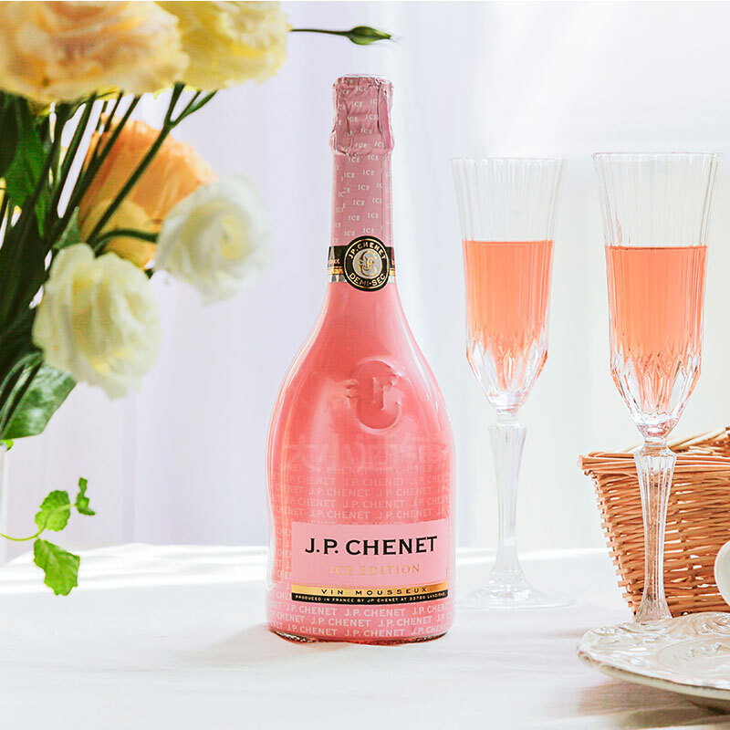 法国原瓶进口香奈起泡酒冰爽桃红半干型气泡酒果味葡萄酒750ml