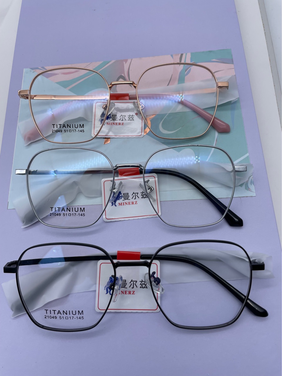 三木夏蒙金属复古多边形纯钛近视大框眼镜架眼镜框超轻纯钛