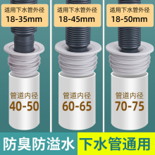 下水道防臭密封圈下水管防返臭堵口器厨房洗衣机排水管密封塞