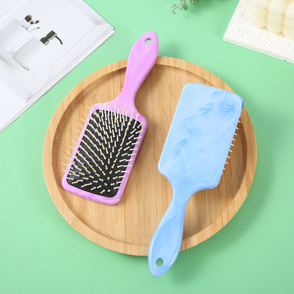 Europe and America Cross Border Color Airbag Comb Marbling Massage Scalp Air Cushion Comb Beauty Smooth Hair Comb in Stock Wholesale