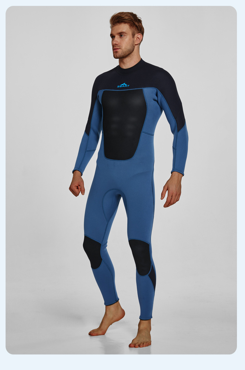 鲨巴特新款3mm潜水服男加厚保暖防割刺氯丁橡胶浮潜游泳冲浪衣服