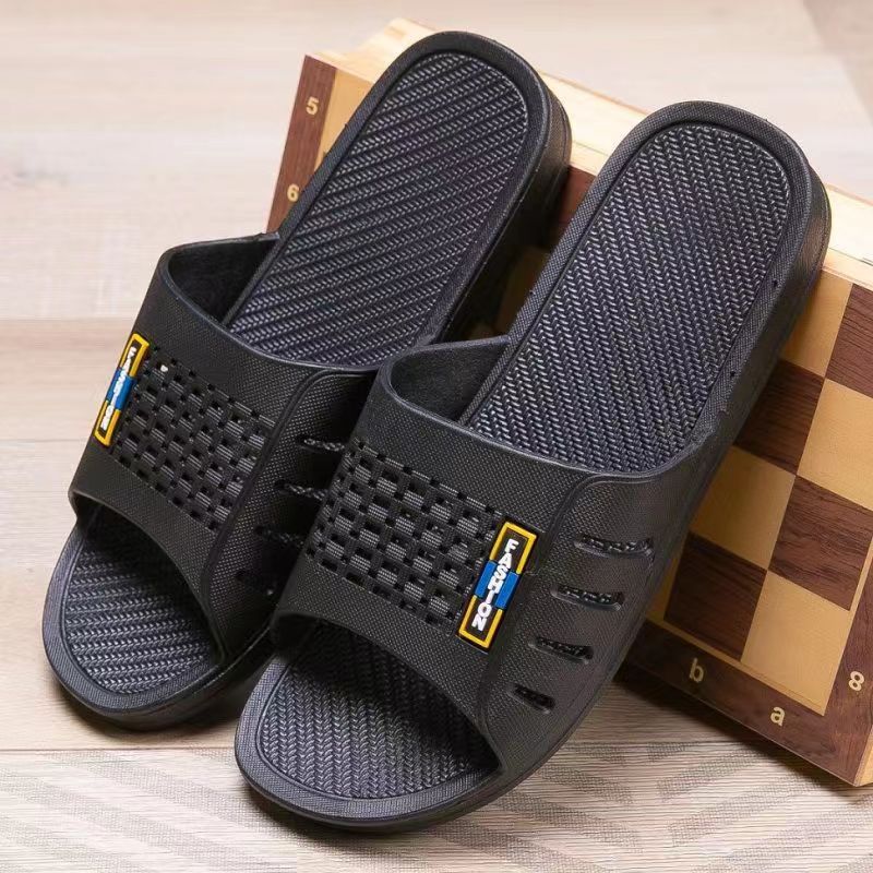 Men's Slippers Summer Non-Slip Thick Bottom Wear-Resistant Indoor Sandals Stall Running Jianghu Hotel Bath Slippers Wholesale