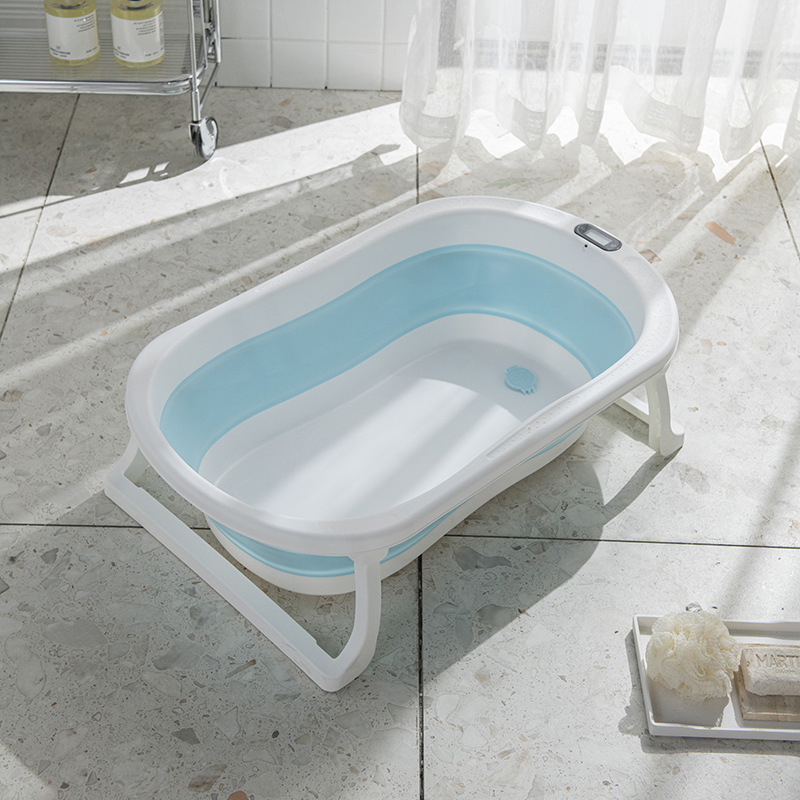 Temperature-Sensitive Baby Bathtub Folding Newborn Home Large Baby Sitting Lying Newborn Children's Product Bathtub