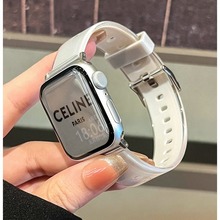 适用于苹果applewatch手表带S9夏日果冻色硅胶iwatch45678代se