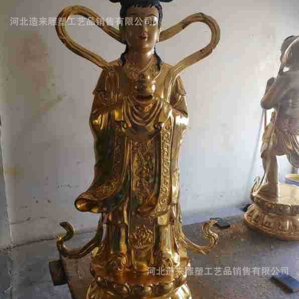 纯铜童男童女童子宫女金童玉女侍从像龙子龙女善财铜佛像-阿里巴巴