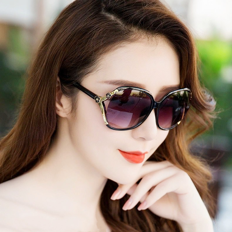 2022 New round Face Trendy Sunglasses for Women G M Sunglasses for Women Big Frame Celebrity Same Style Internet-Famous and Vintage Korean-Style Glasses