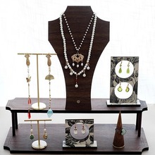 首饰展示架复古中式蔷薇托盘耳环戒指手链珠宝饰品收纳道具陈列架
