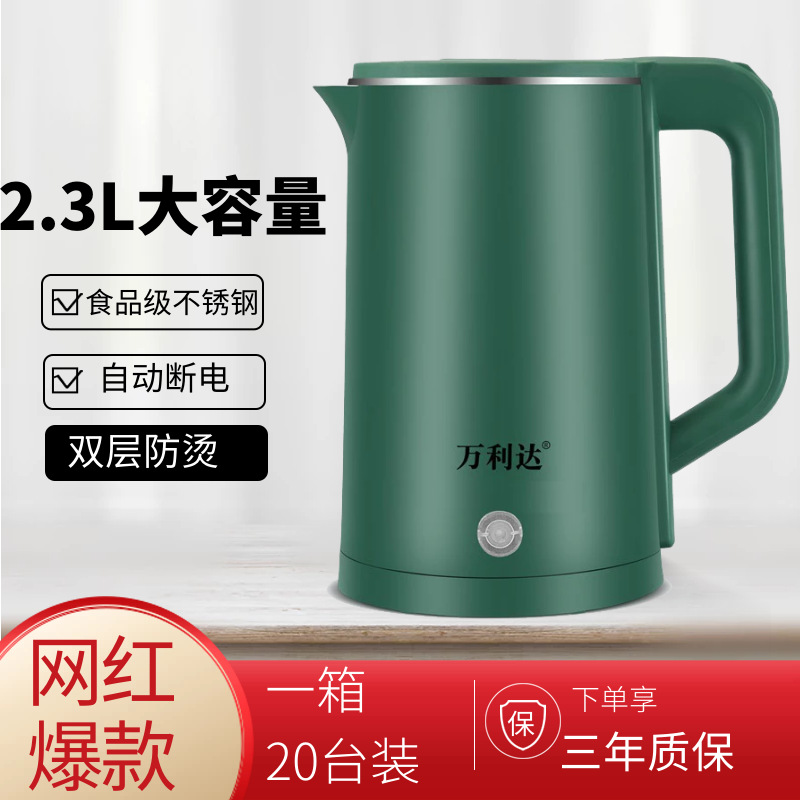 Electric Kettle Home Gifts Printing Electric Kettle Stainless Steel Teapot Anti-Scald Automatic Power off Kettle