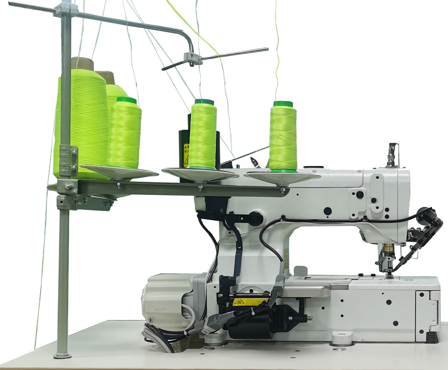 w500三针五线直驱绷缝机服装下摆打边工业缝纫机电脑直驱砍车冚车