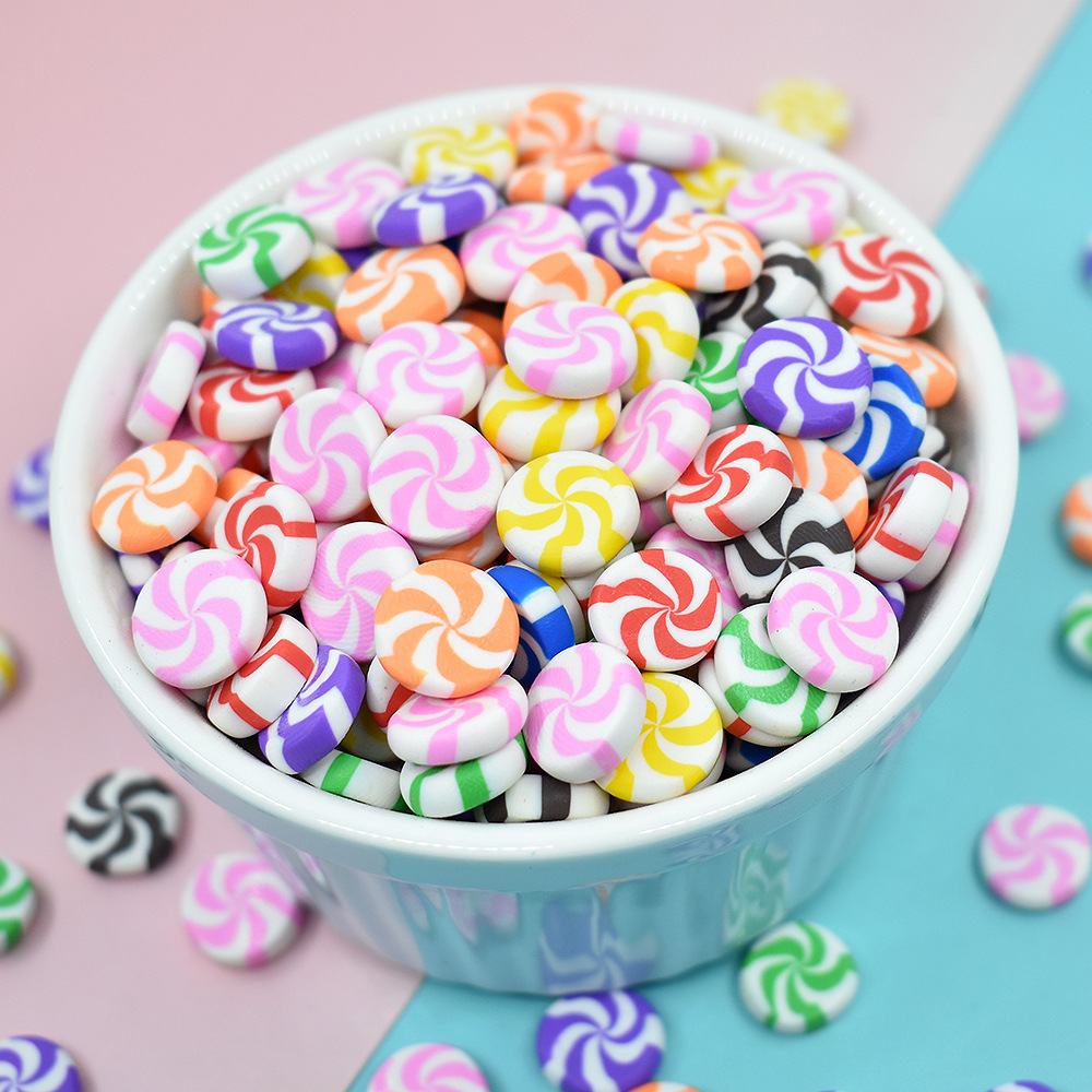 仿真彩虹糖粒糖丸饰品材料 软陶彩色糖饰品 仿真奶油手机美容