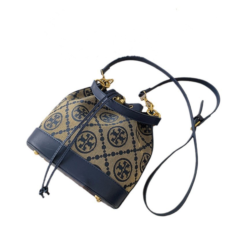 Women's Bag 2023 New Fashion Presbyopic Retro Drawstring Bucket Bag Temperament Wild Texture Shoulder Crossbody Women's Bag