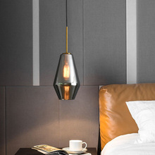 卧室床头吊灯北欧简约现代床头柜长线灯具复古酒店客房轻奢小吊灯
