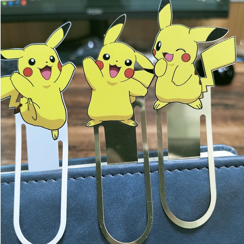 金属书签卡通动漫皮卡丘萌宠可爱校园礼物可定制刻字