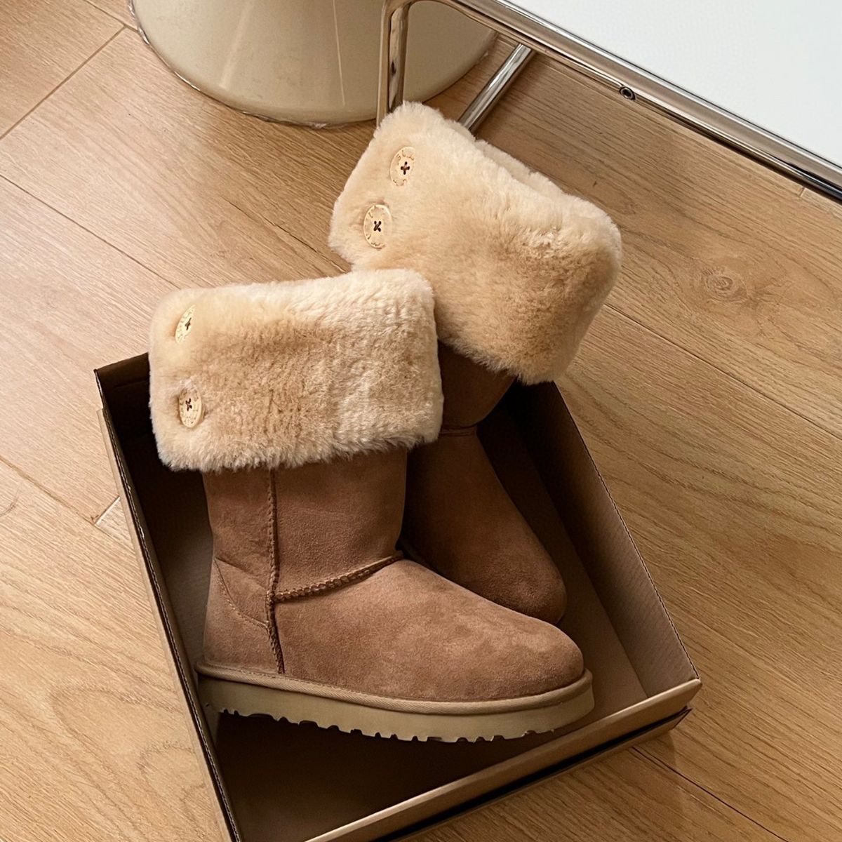 pzzugg河南桑坡羊皮毛一体雪地靴女过膝高筒女靴冬季长靴pzΖugg
