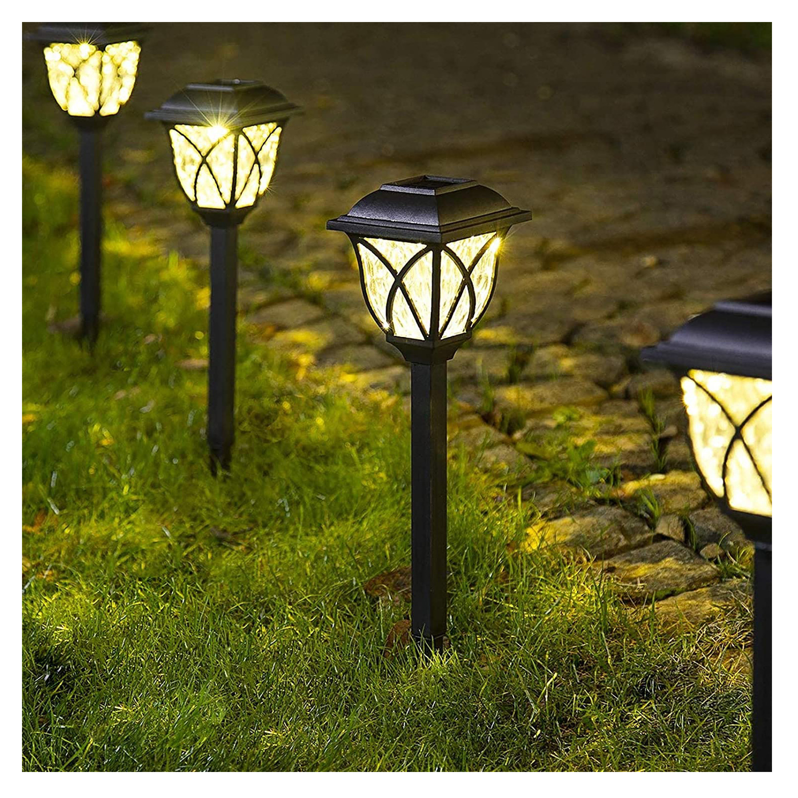 方型户外太阳能草坪灯地插灯方形太阳能花园灯跨境工厂货源