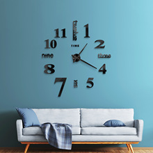 37英寸亚马逊跨境家居客厅创意挂钟亚克力diy clock鐘欧式墙贴装