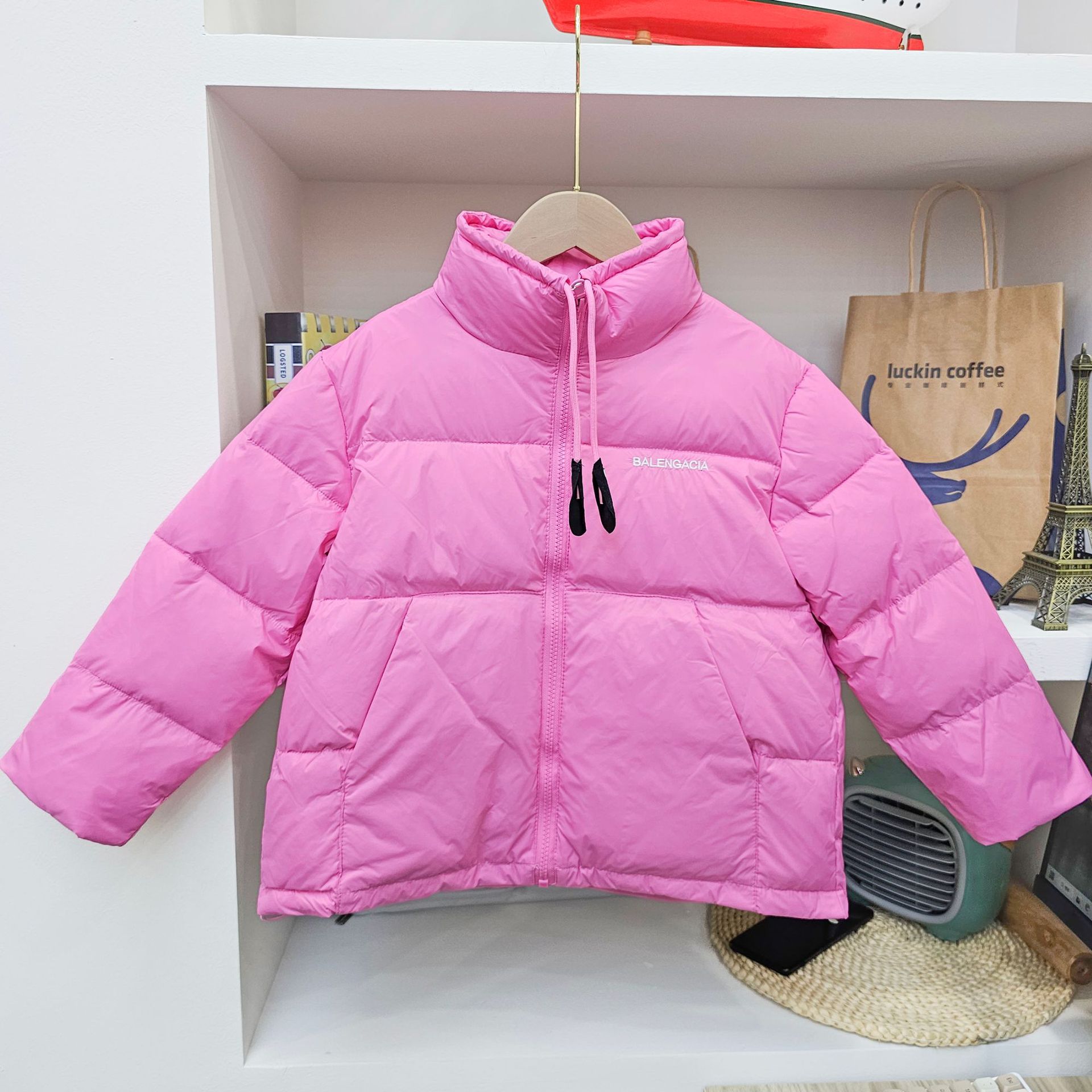 清仓儿童羽绒服男童女童断码秋冬短款上衣外套白鸭绒加厚保暖立领