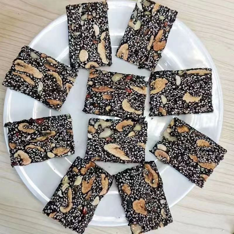 红枣枸杞黑芝麻糕整箱2500g 独立小包装无蔗糖养生核桃芝麻糕零食