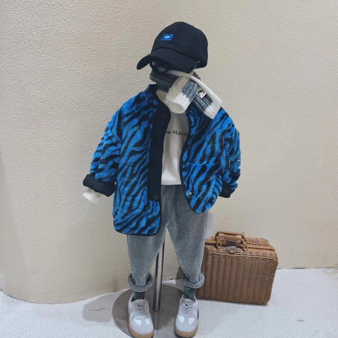 女男童儿童外套呢大衣加厚 啾咪品牌童装实体直播供货羊羔毛货源