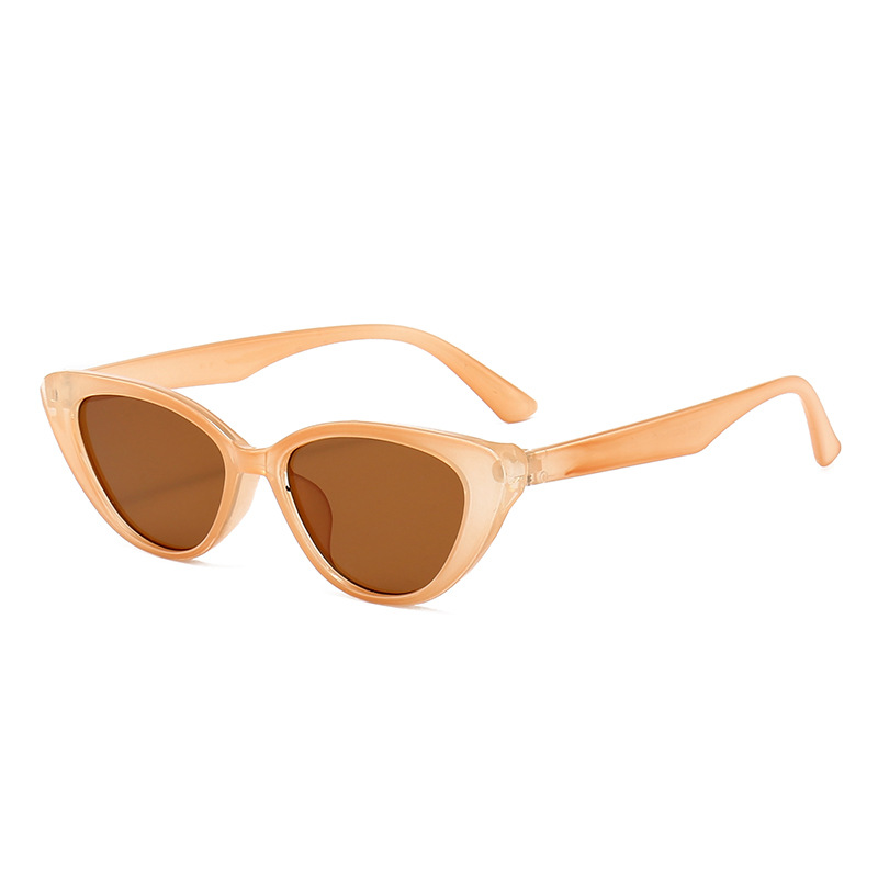 2022 New Sunglasses Trend Street Snap Sunglasses for a Slim Look Women's Cat Eye Fashion All-Match Cross-Border Wholesale Sunglasses