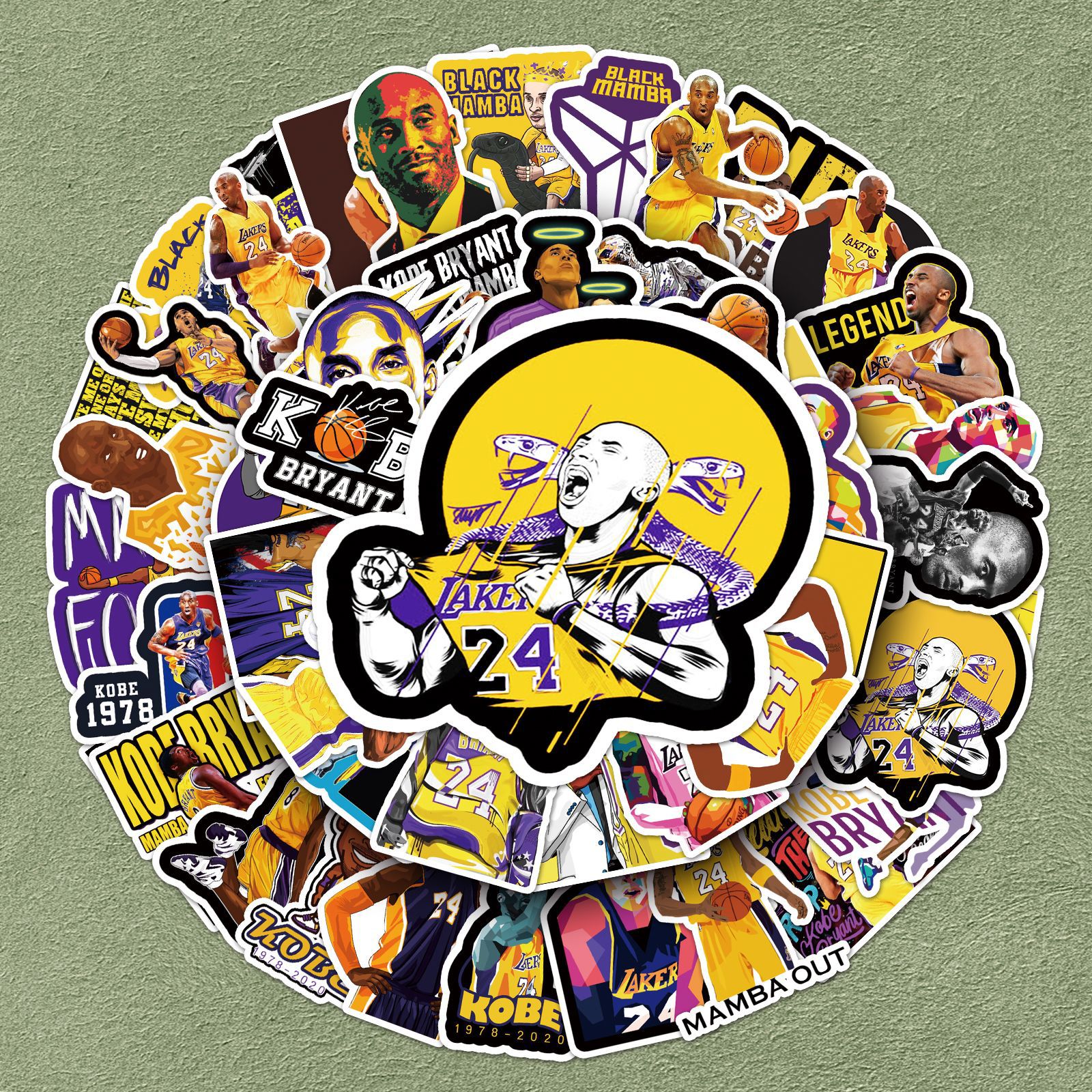 51张nba篮球明星科比贴纸同款周边手帐素材防水装饰笔记本平板