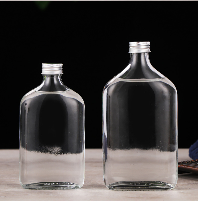 批发玻璃酒瓶空瓶透明方形泡酒容器晶白料密封白酒分装瓶