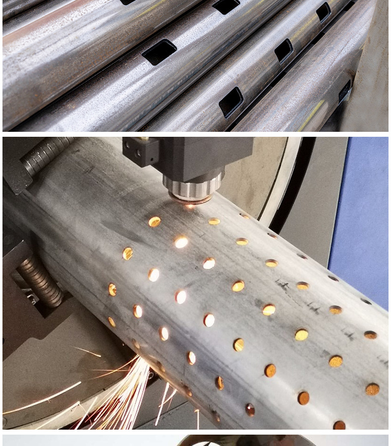 201 304不锈钢激光切管加工件 不锈钢方管打孔 圆管切孔