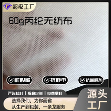 无纺布 60克白色PP无纺布  购物环保袋无纺布 聚丙烯丙纶布