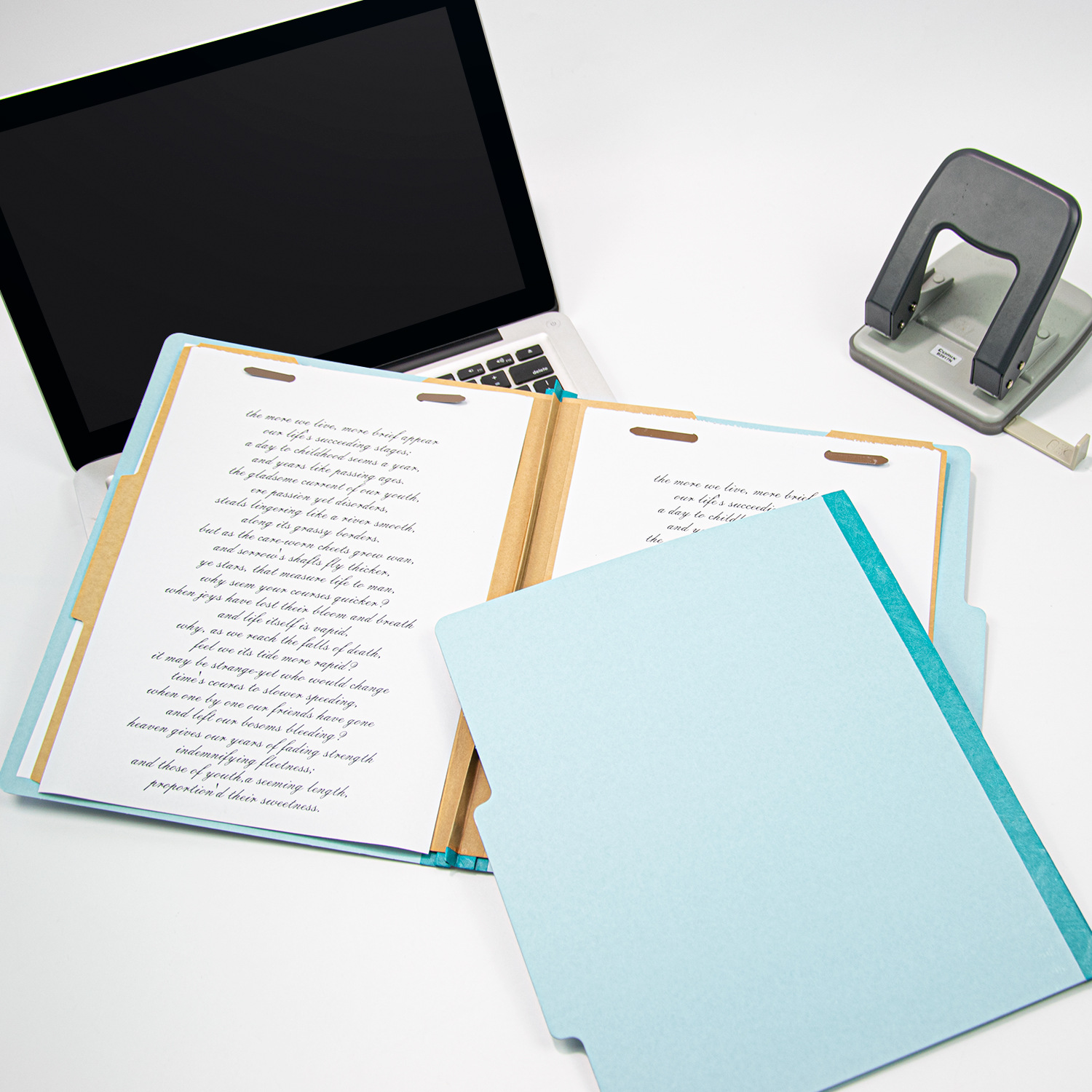 马尼拉lette size纸质文件夹合同资料夹杜邦纸分页夹