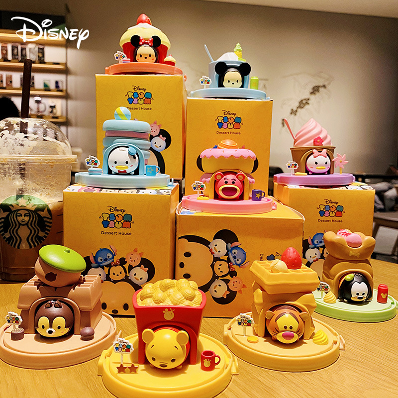 正版卡通迪士尼米奇米妮甜品盲盒手办公仔动漫周边少女心桌面摆件