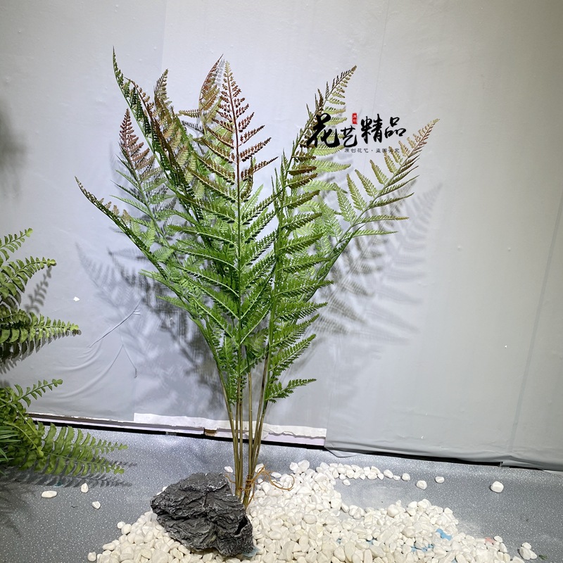 仿真猴头蕨类植物盆栽大型绿植装饰室内客厅落地摆放花艺单只/束