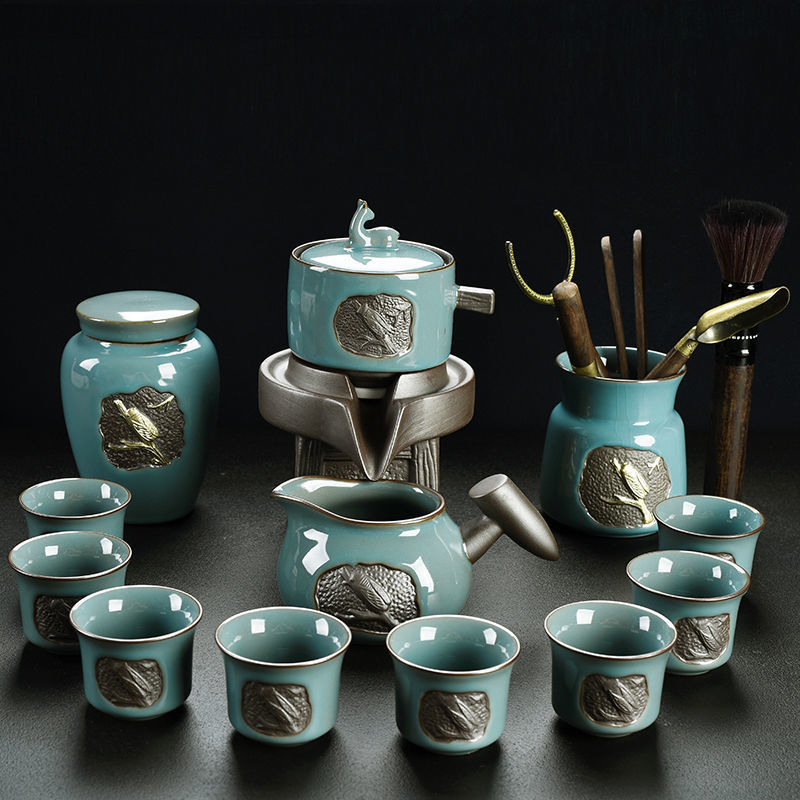 茶具小套装家用简约陶瓷功夫茶杯一整套网红懒人全自动泡茶器高档相似