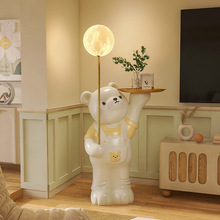 创意大型暴力熊边几摆件客厅沙发旁装饰茶几卧室床头置物架落地灯
