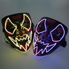 new pattern Halloween luminescence Mask V word terror LED Mask grimace EL fluorescence Atmosphere prop