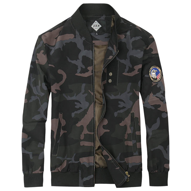 迷彩夹克男春秋休闲飞行员军装韩版修身青年男士夹克外套rsc003