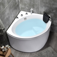 日式深泡小浴缸酒店日式型转角三角扇形免安装0.91米恒温