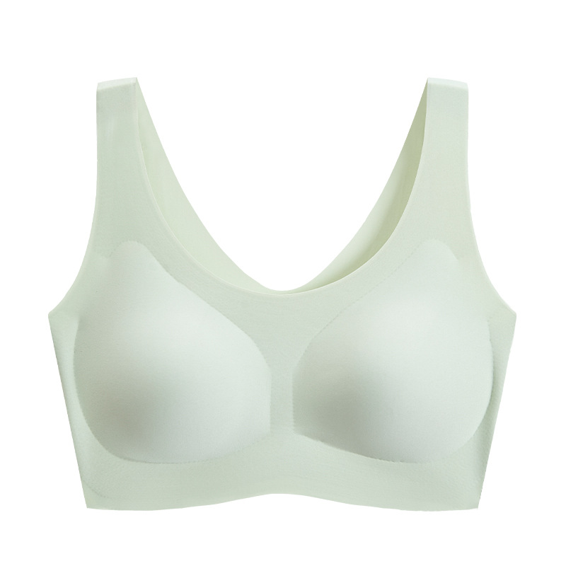 High-End Fixed Cup Seamless Back Shaping Bra Women's Small Chest Push up Breast Holding Vest-Style Wireless Sports Bra