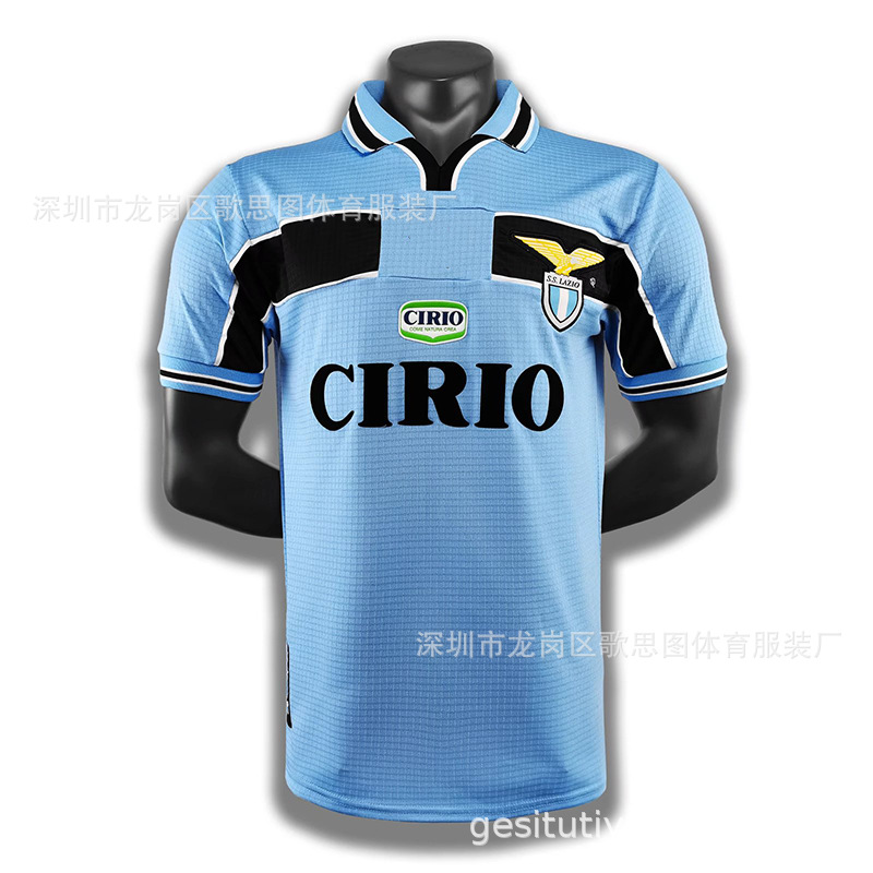 足球服拉齐奥队球衣复古版football jersey主场客场-阿里巴巴