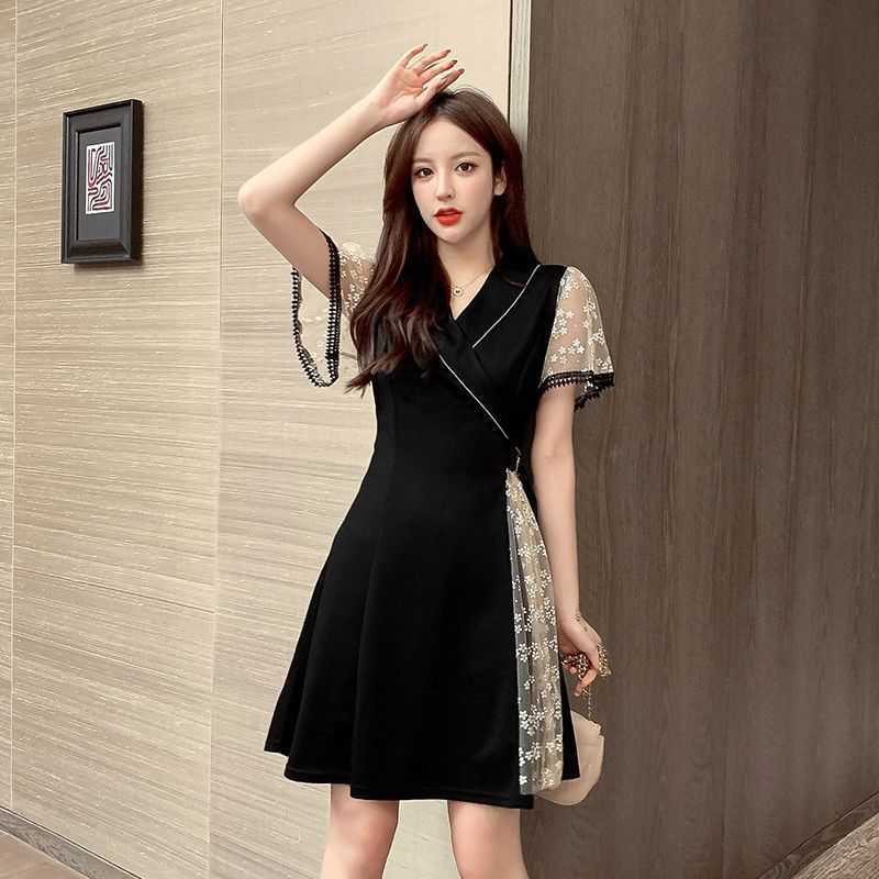 微胖女生遮肚显瘦减龄连衣裙小个子胖妹穿搭时尚裙子洋气大码女装