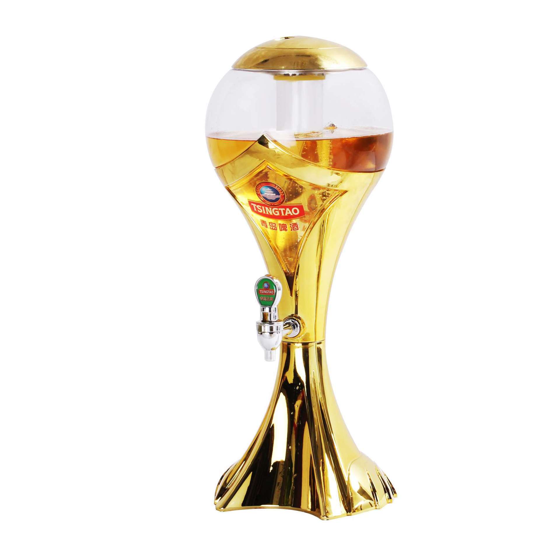 扎啤桶球形世界杯七彩发光酒炮商用扎啤酒炮3升扎啤炮啤酒桶酒塔