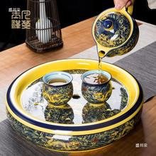 茶具套装家用景德镇中式简约现代客厅功夫茶杯陶瓷茶壶茶盘套装