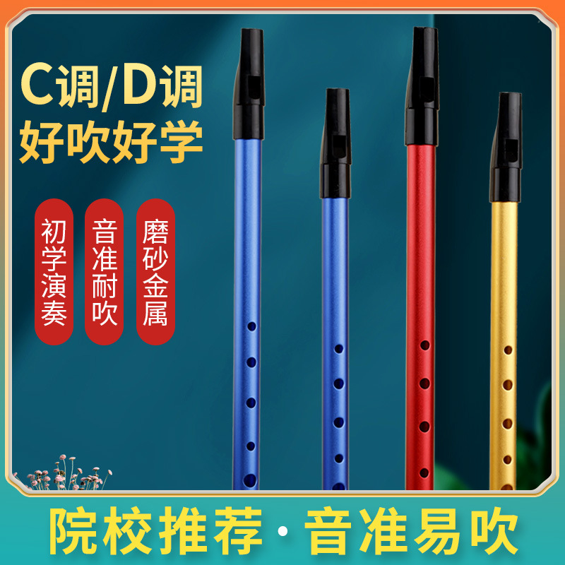 爱尔兰哨笛初学者入门学生口笛6孔cd调风笛新款金属竖笛笛子乐器