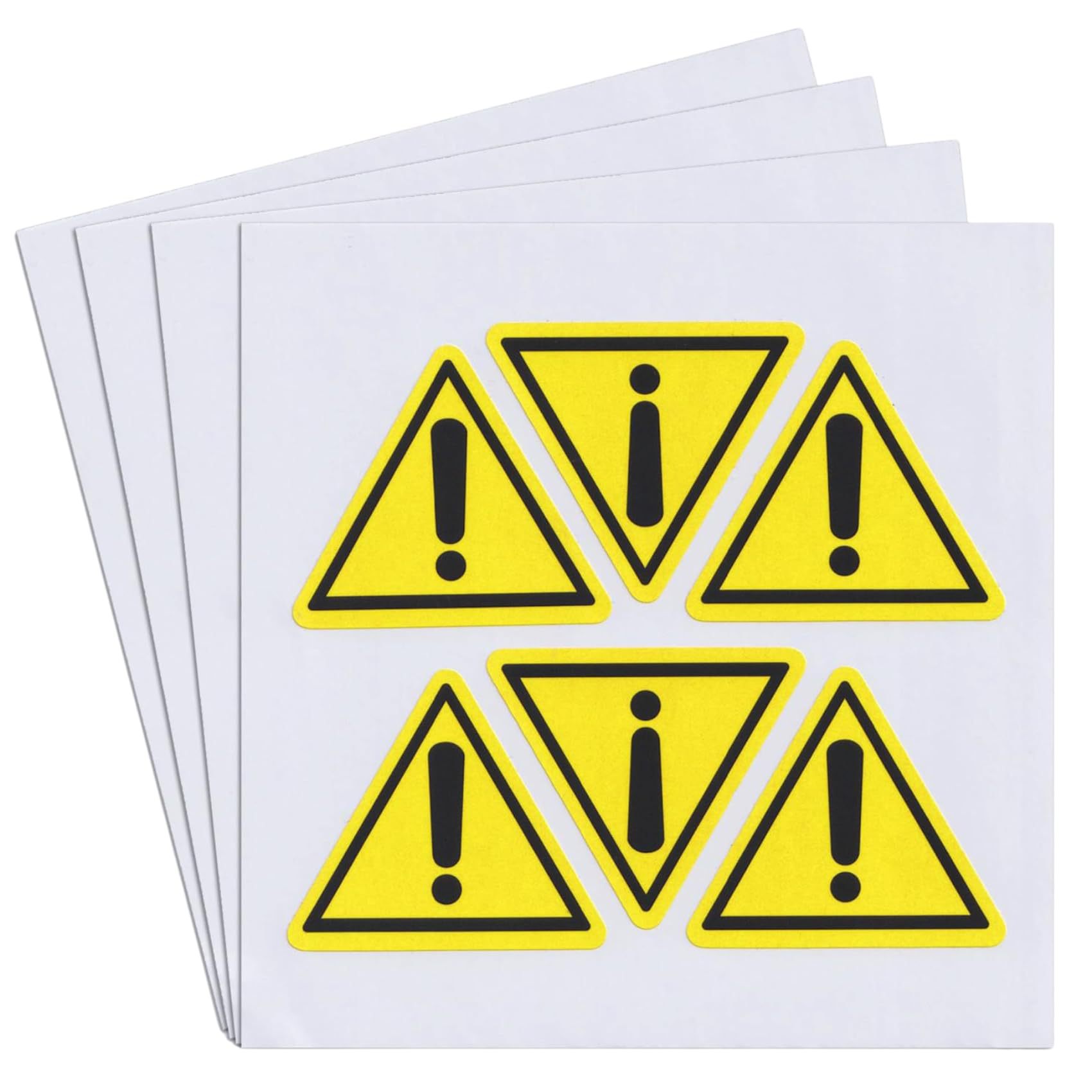 新款4厘米黄色感叹号警示标签汽车安全警示贴三角形注意安全标志