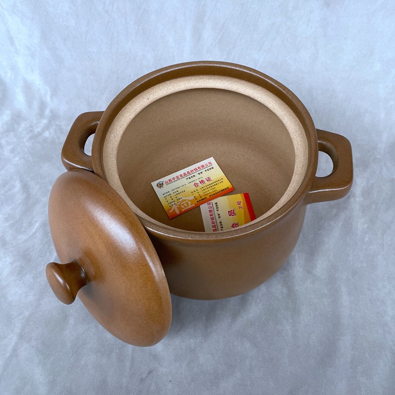 批发平定无釉土砂锅孕妇家用煲煮炖汤深锅明火老式陶土养生瓦罐无