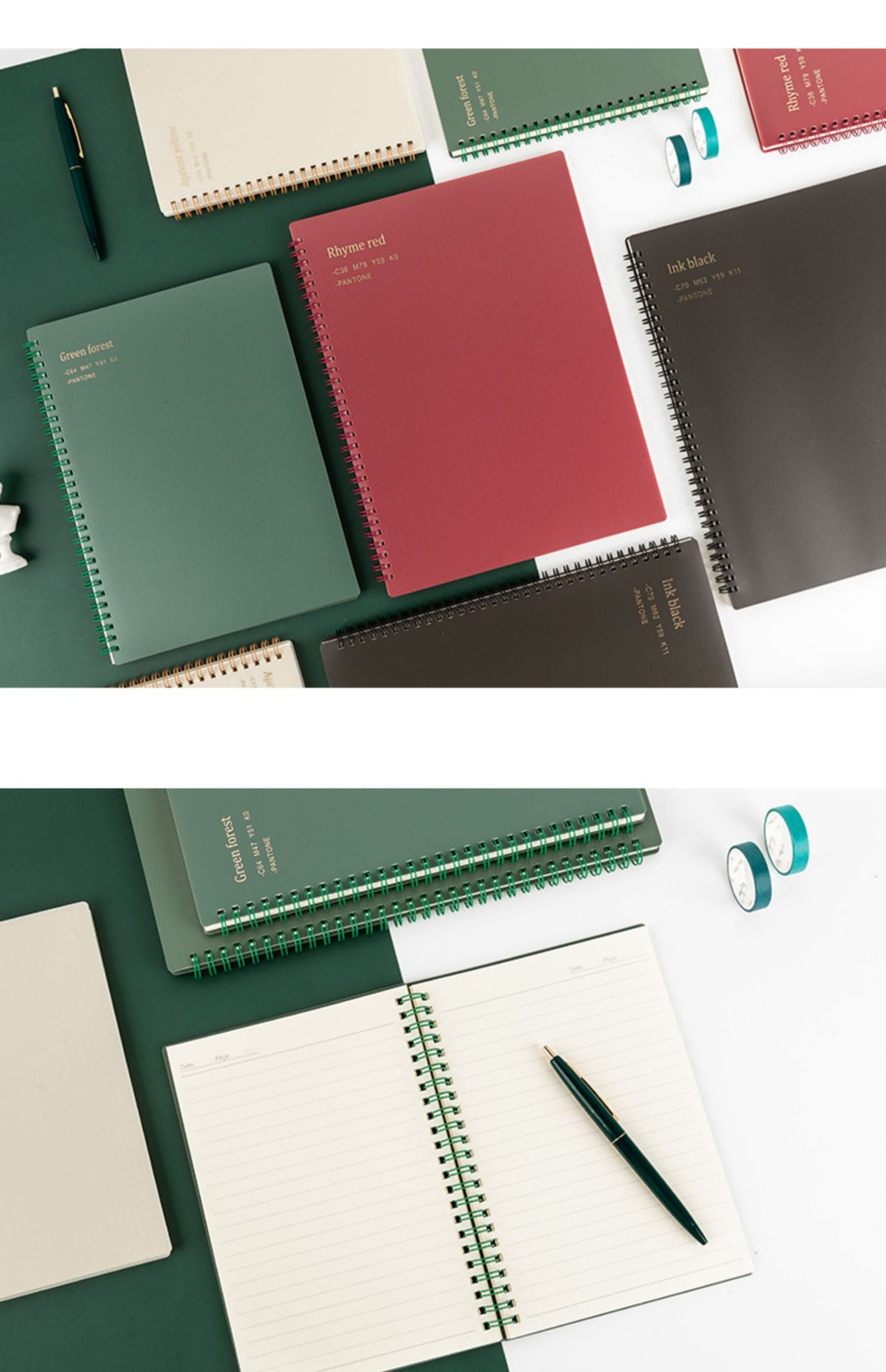 a4笔记本子 学生加厚a5b5横线方格线圈本 ins莫兰迪色简约记事本