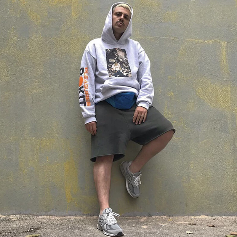 过验kanye侃爷高街做旧纯色加绒短裤潮牌第六季season6宽松五分裤