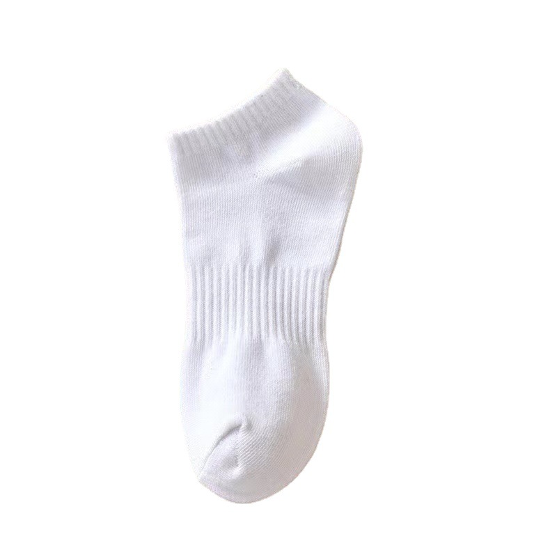 Men's Socks Summer Non-Slip Simple Low Top Solid Color Athletic Socks Sweat-Absorbent Breathable Thin Male Socks Ins Students' Socks