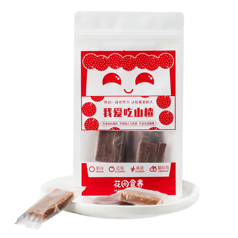 山楂条210g无添加低脂山楂糕山楂干片手工宝宝开胃休闲零食小包装