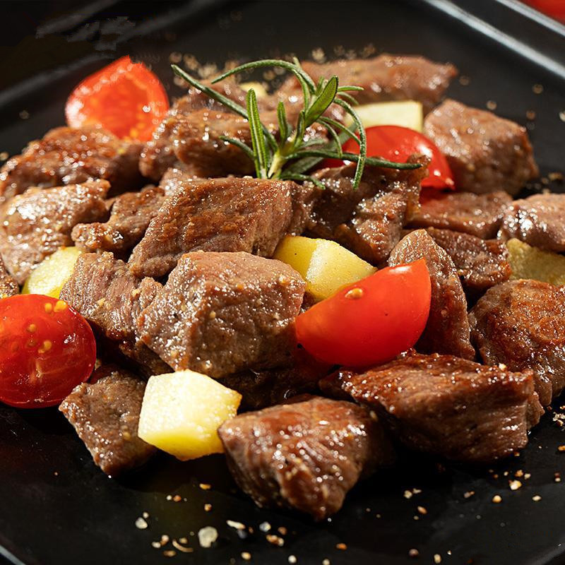 如意三宝雪花牛仔粒300g*30包腌制牛肉粒冷冻半成品酒店餐饮烧烤