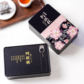 阿胶糕包装盒一斤装高档礼盒铁盒纯手工500g空盒中国风礼物盒子